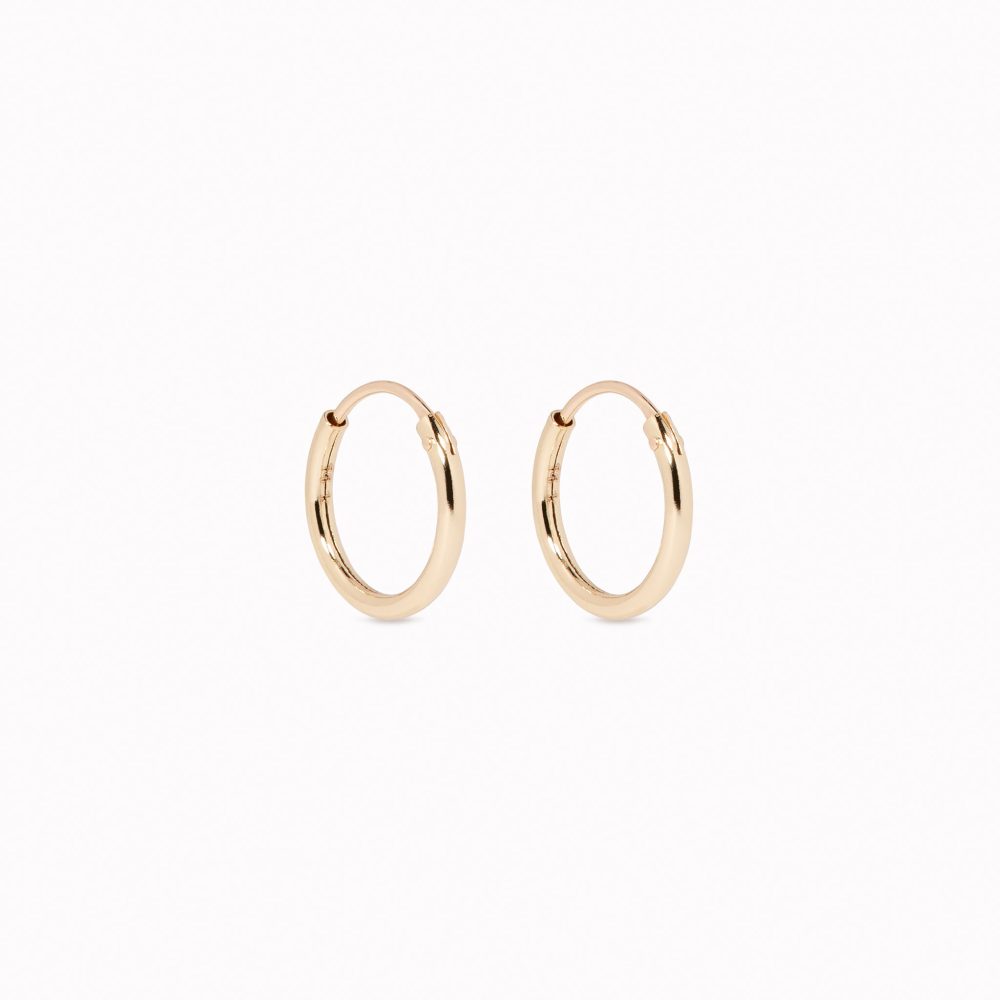 14k Gold Hoops 10mm - Sonia