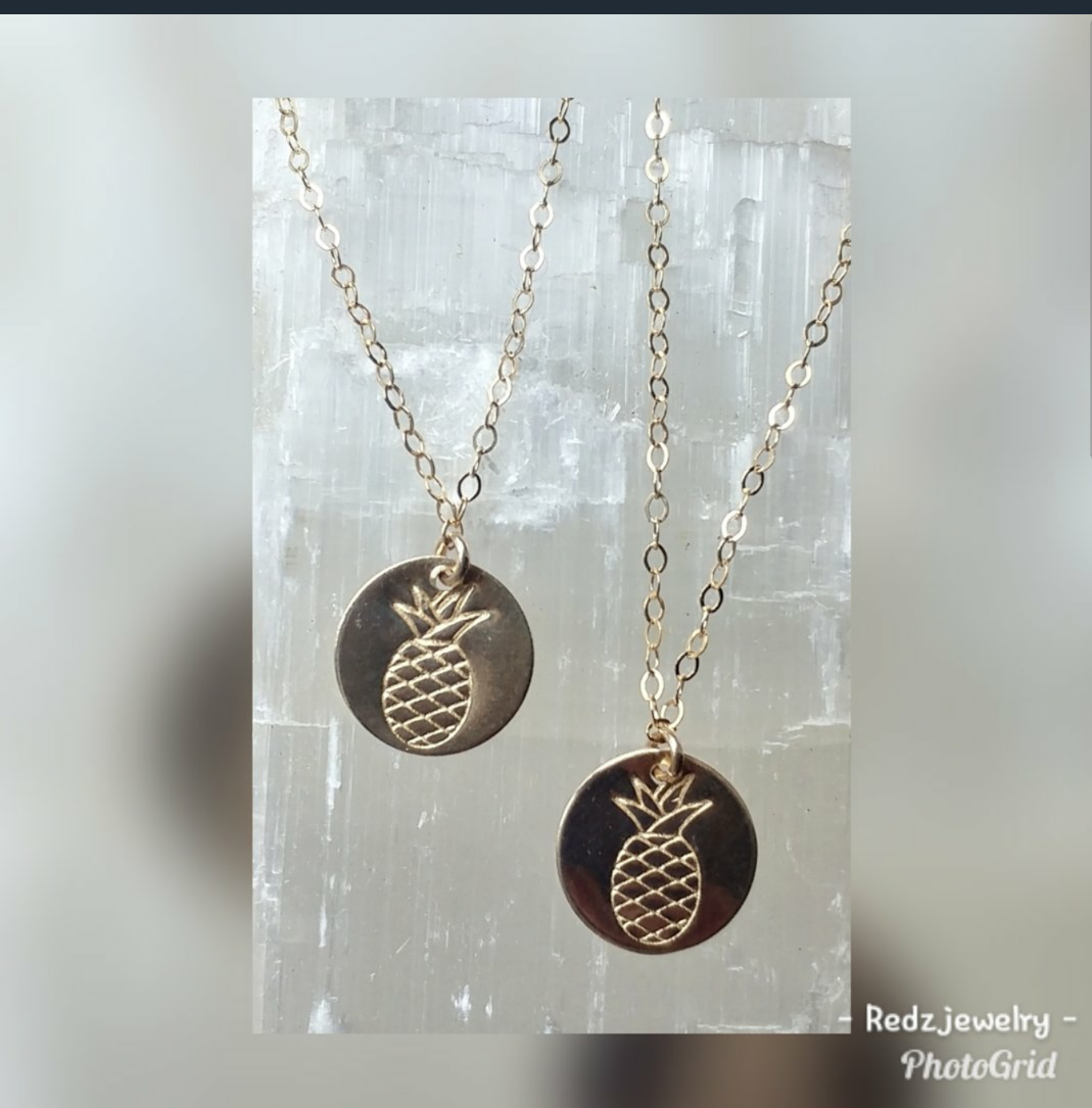 Pineapple Coin Necklace