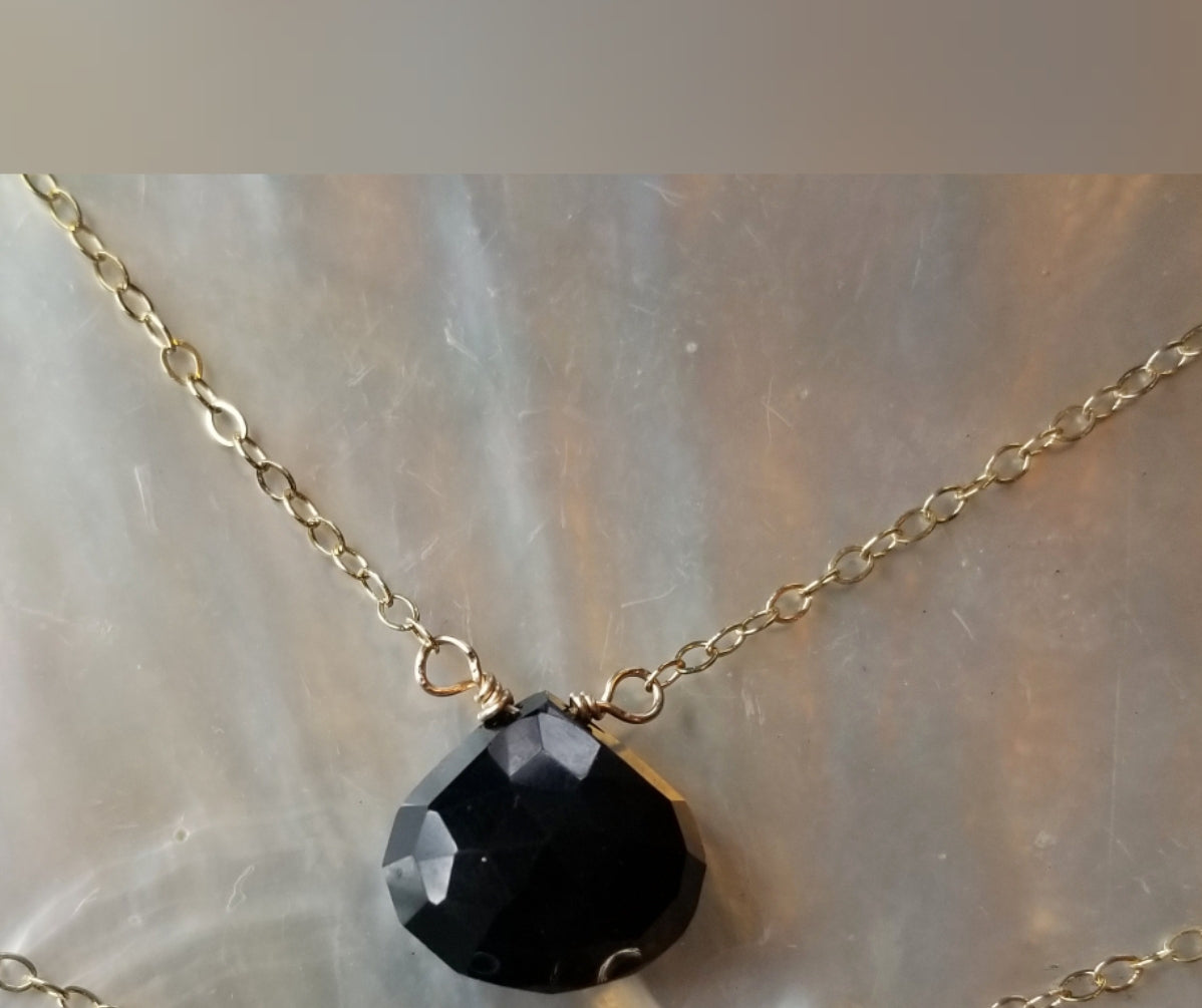 Onyx Briolette necklace