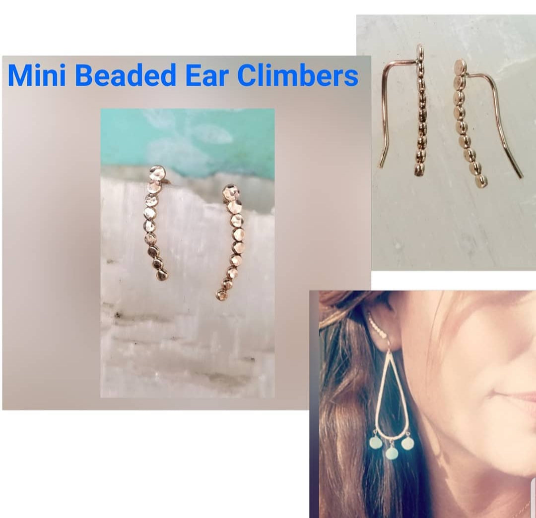 Beaded wire Ear Climbers