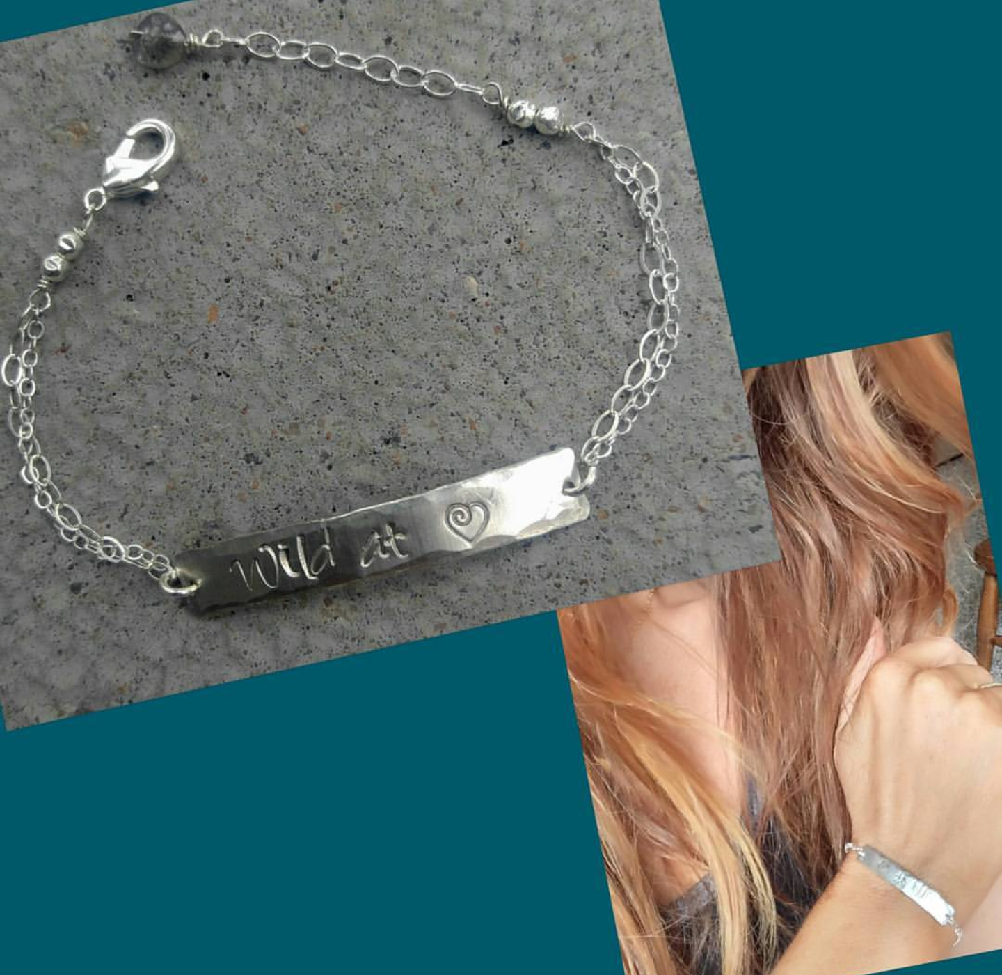 Wild At Heart Personalized Bar Bracelet