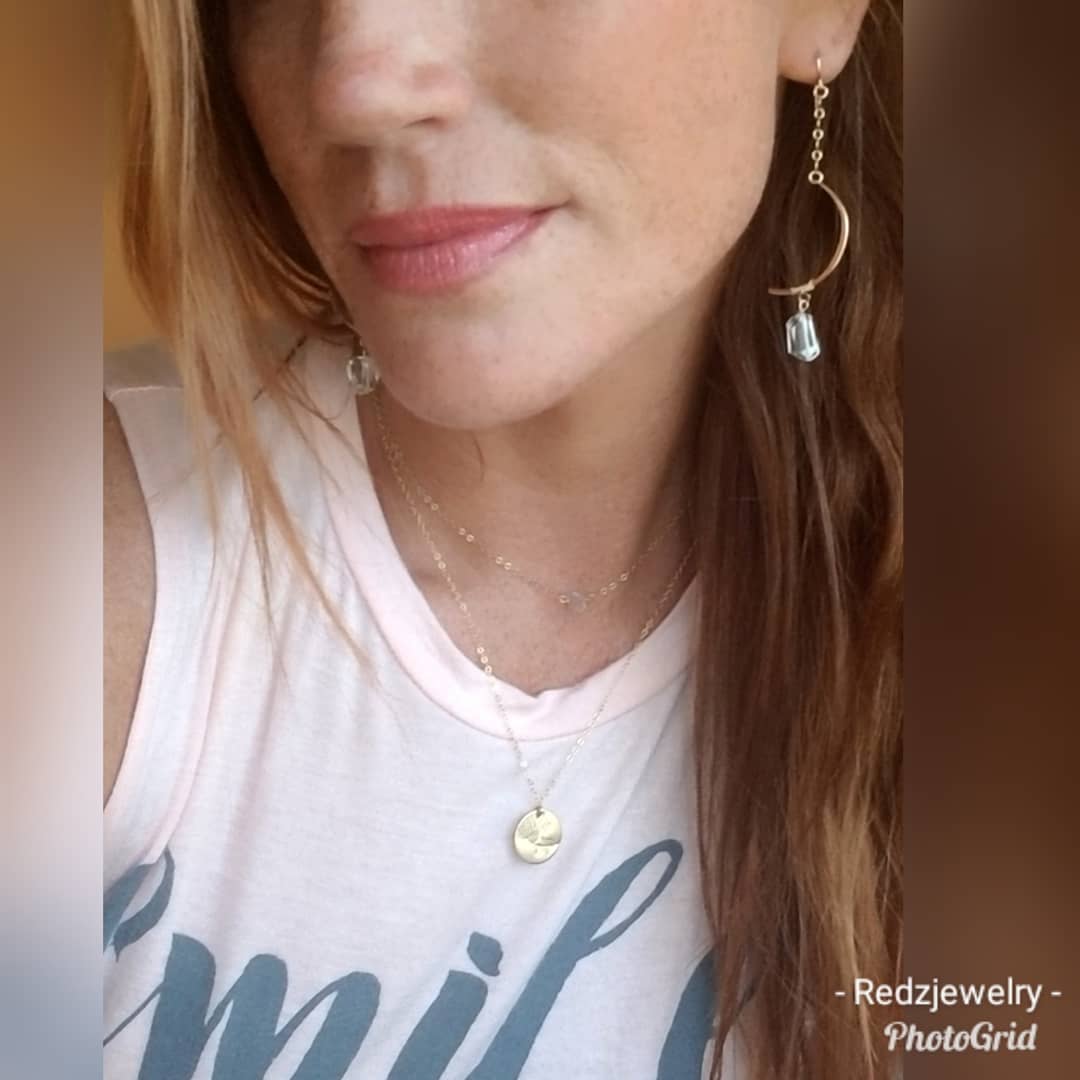 16mm sunflower coin necklace