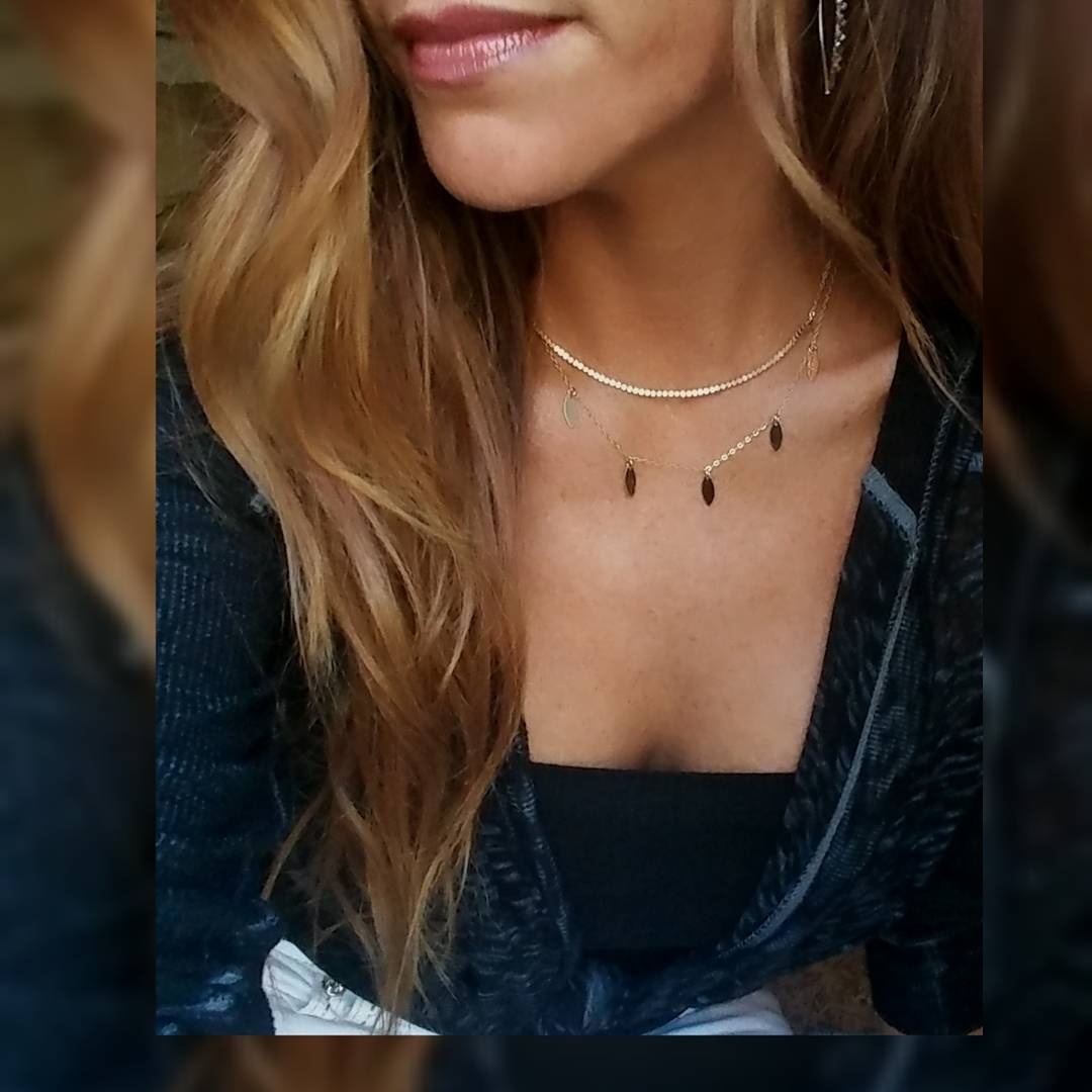 Beaded Wire Choker Necklace