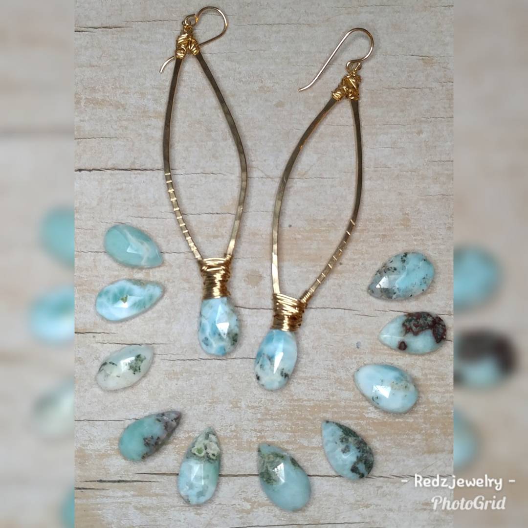 Larimar Drop Earrings