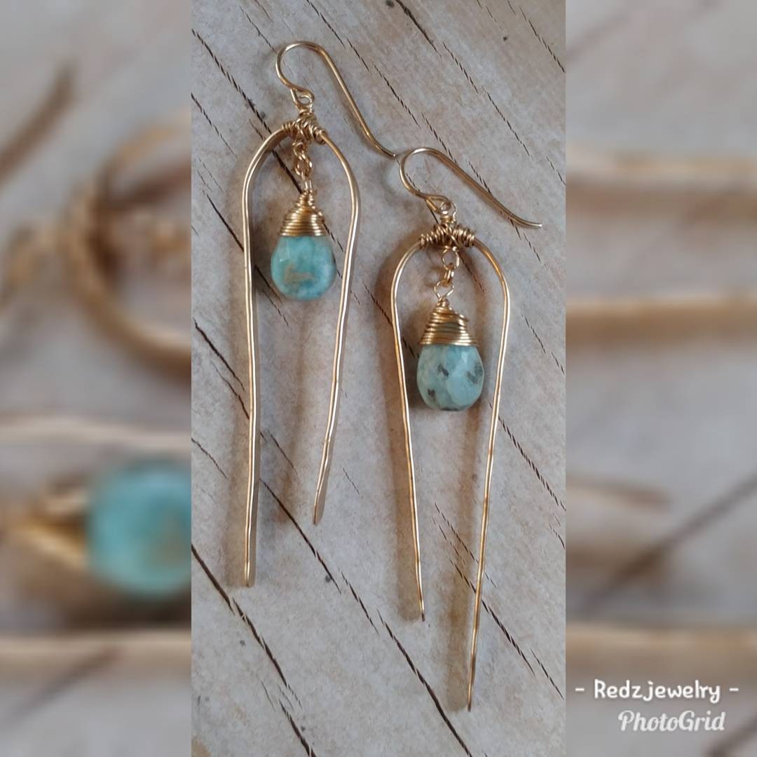 Larimar Arch Earrings