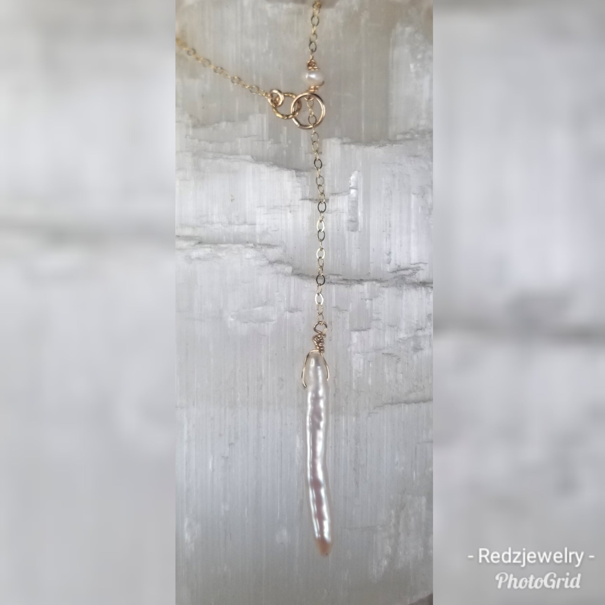 Lariat Pearl necklace