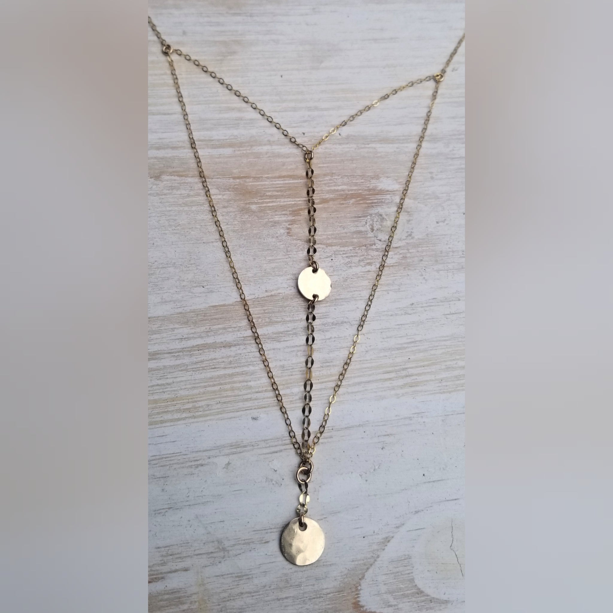 Layered V chain necklace