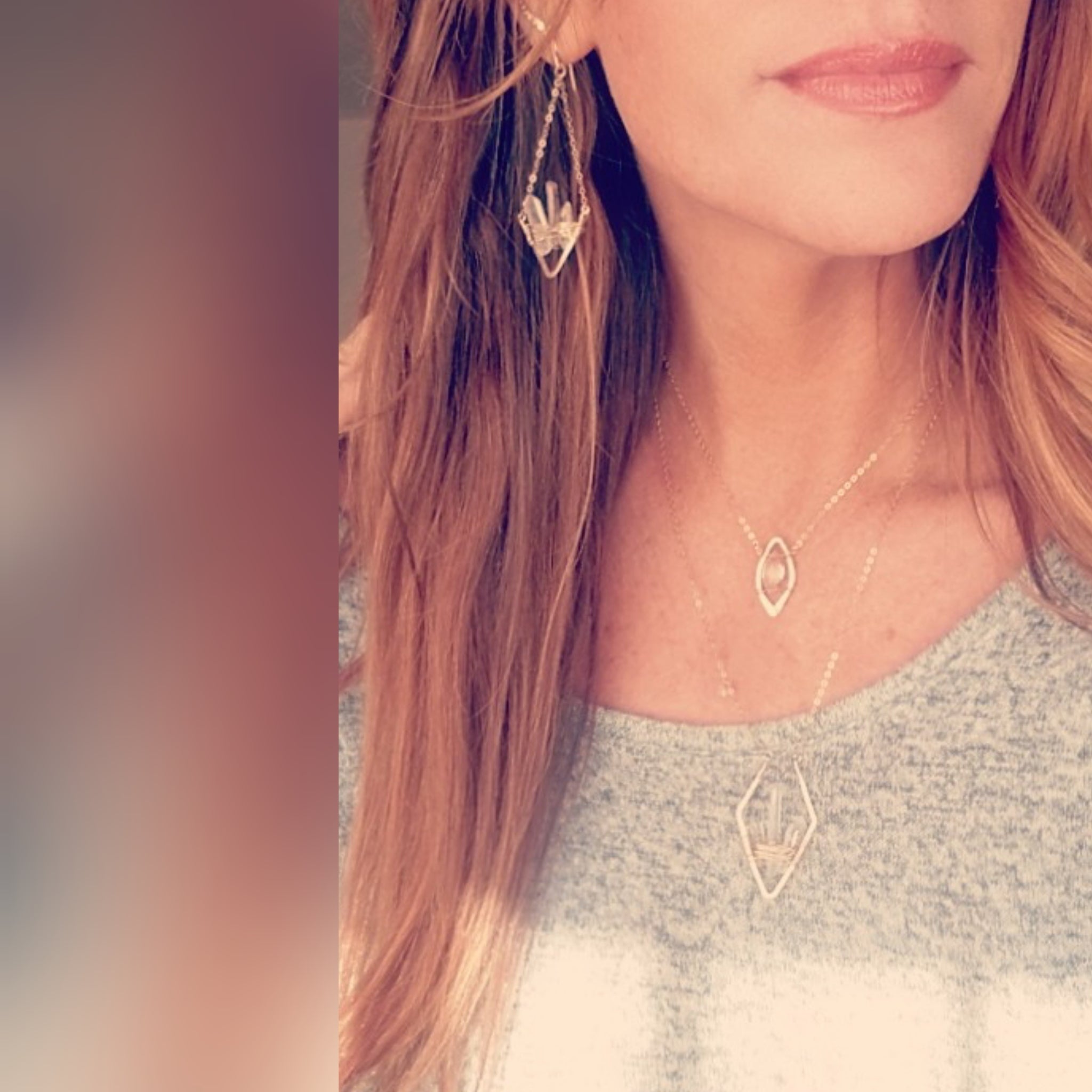 Marquise necklace (Choose you're stone)