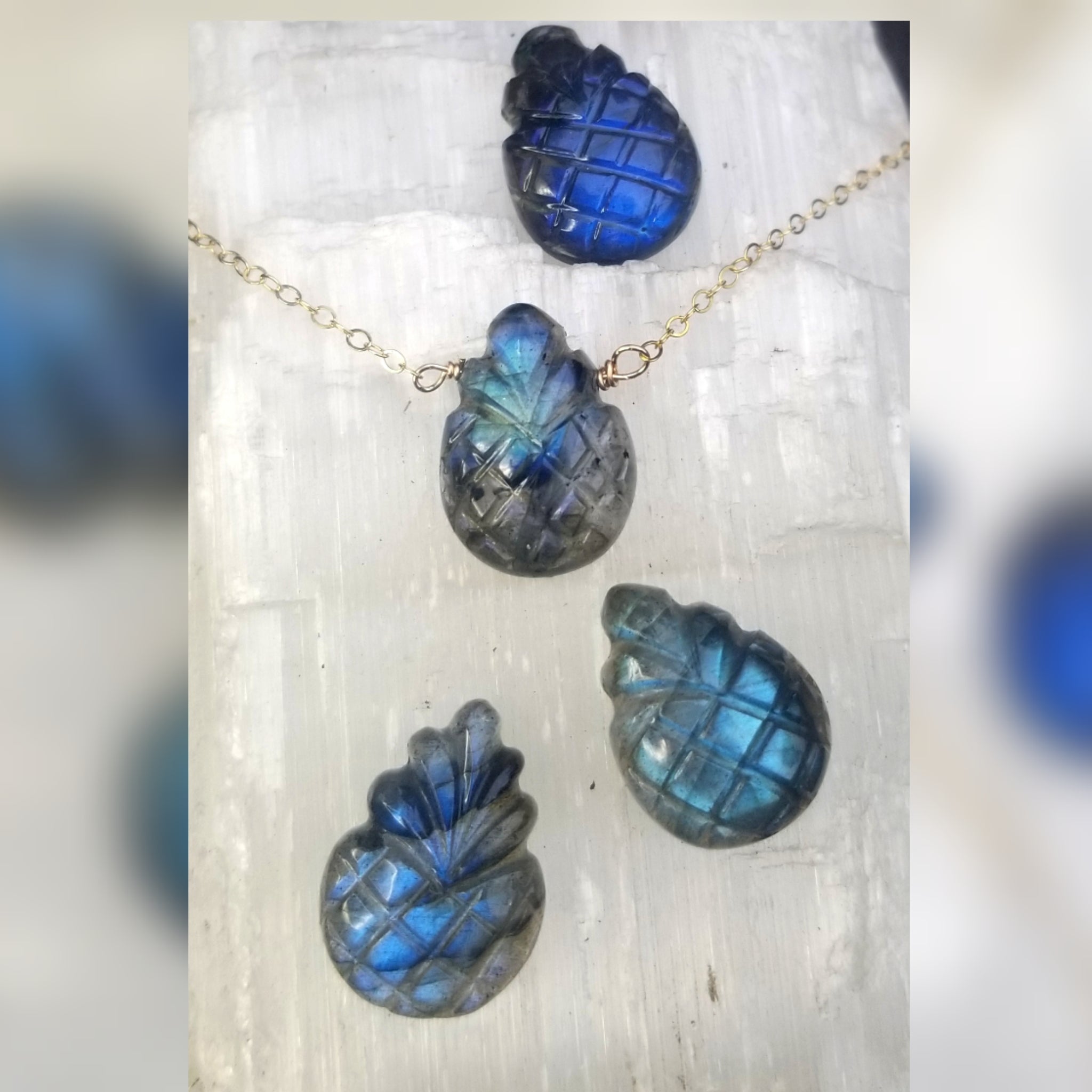 Labradorite Pineapple necklace