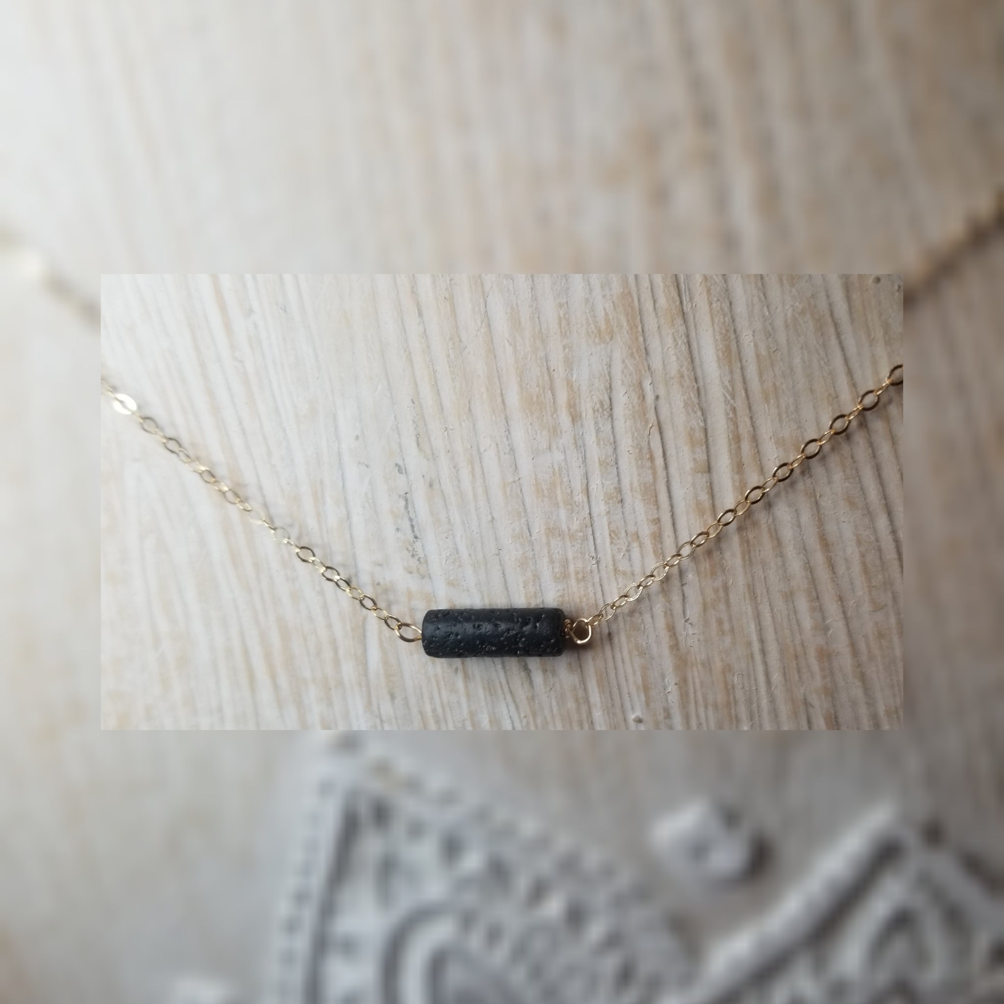 Simple Lava Rock necklace