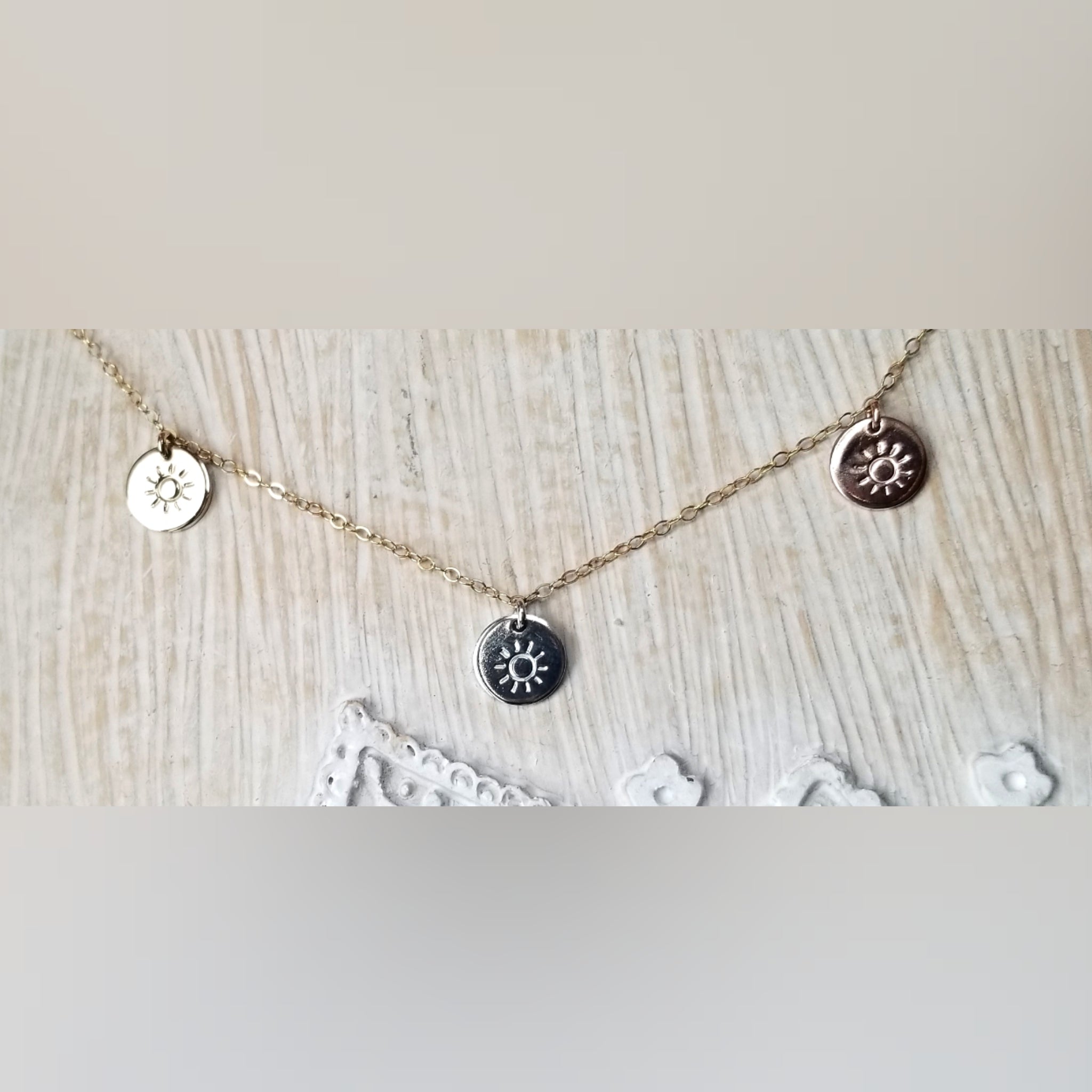 Sunshine 3 Coin Necklace
