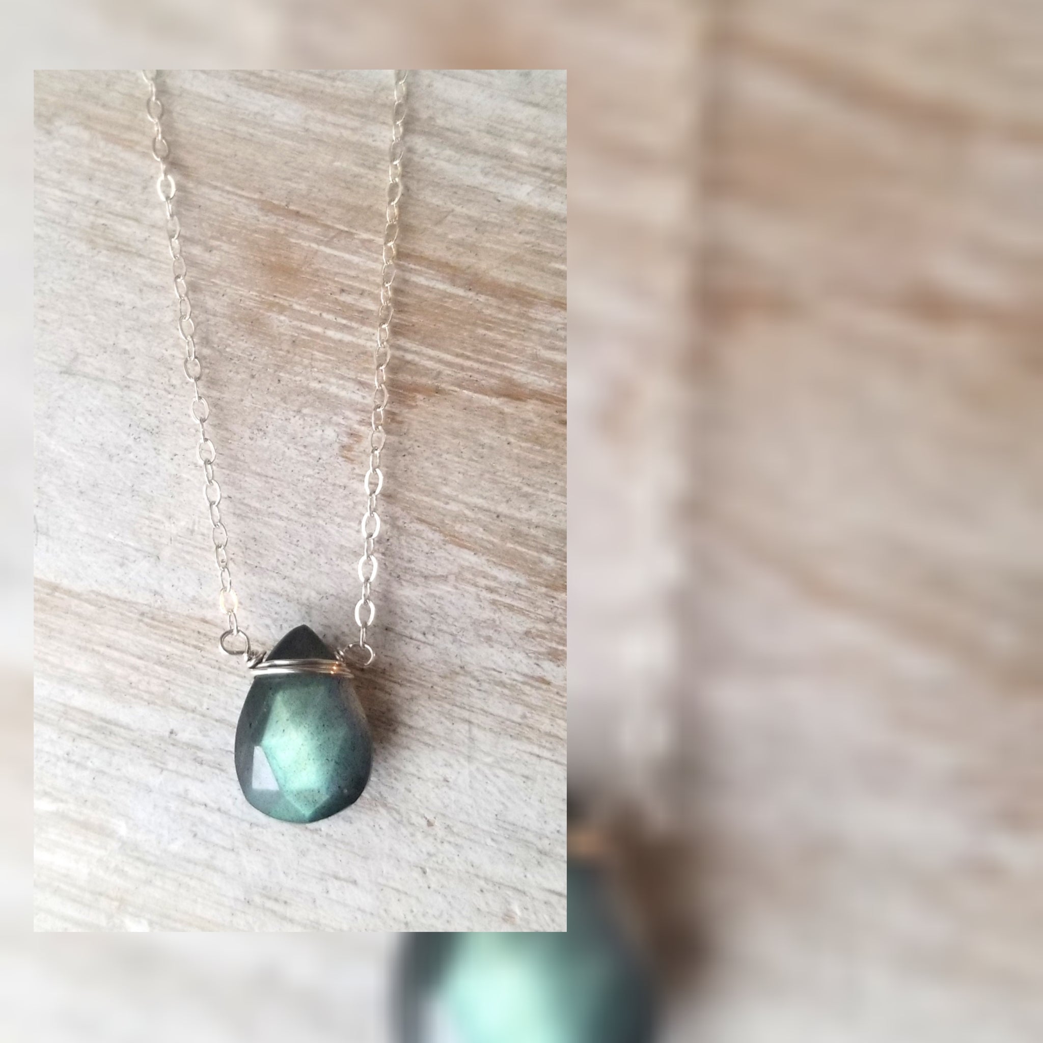 Labradorite briolette necklace