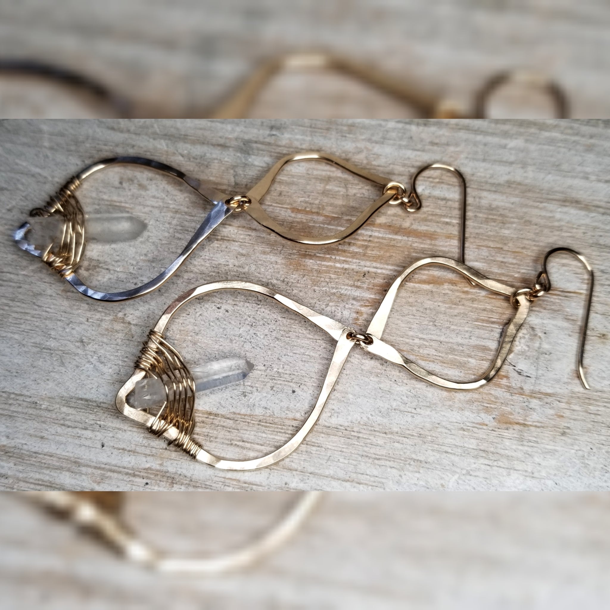 Double lotus earrings