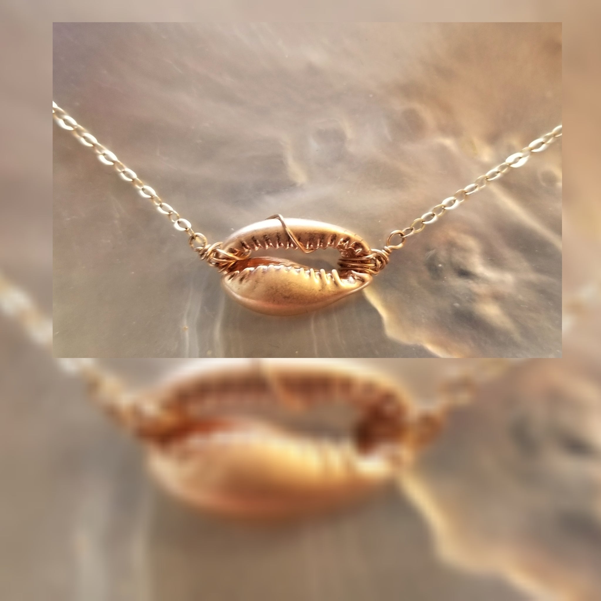 Cowrie shell choker