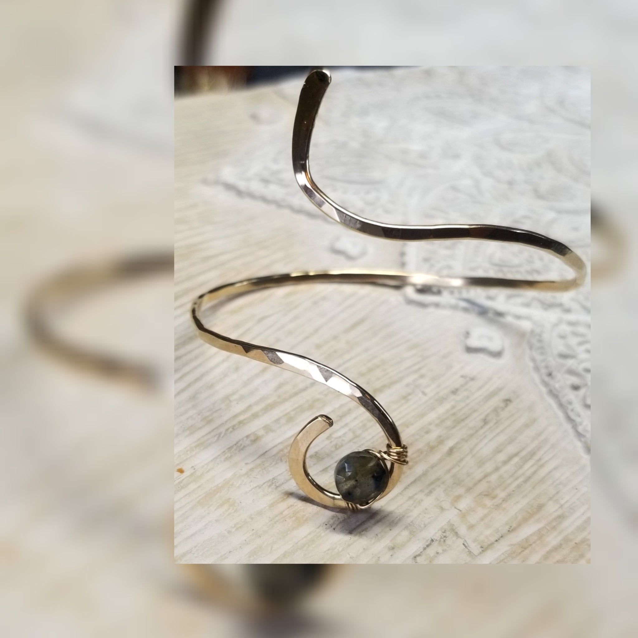 Labradorite swirl bracelet