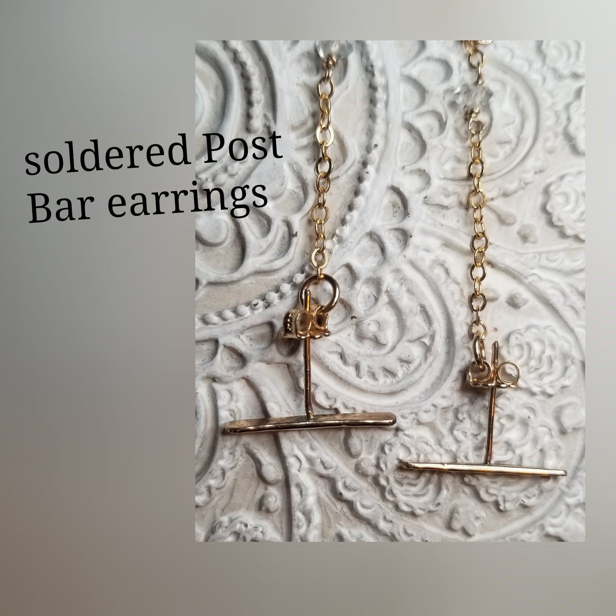 Post Bar drop earrings