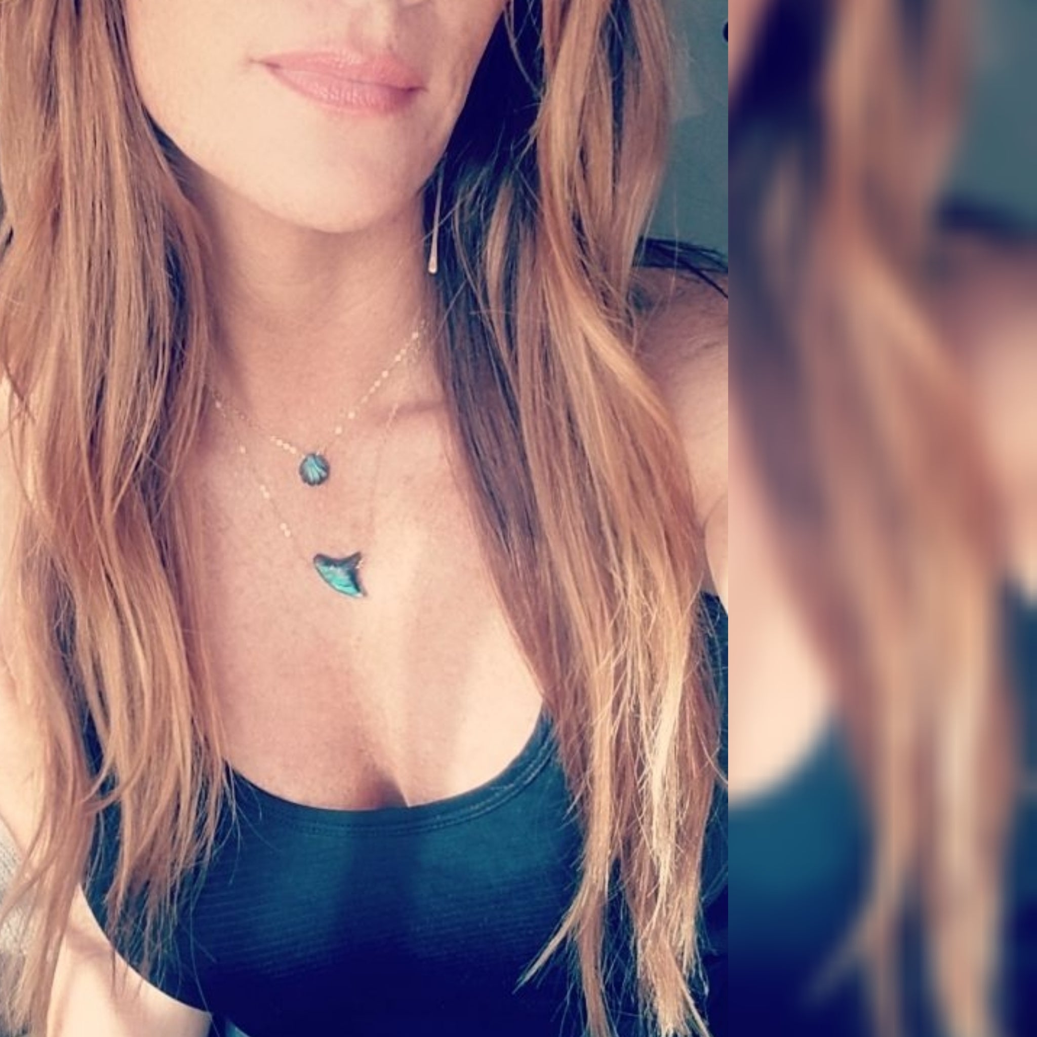 Labradorite Clam shell necklace