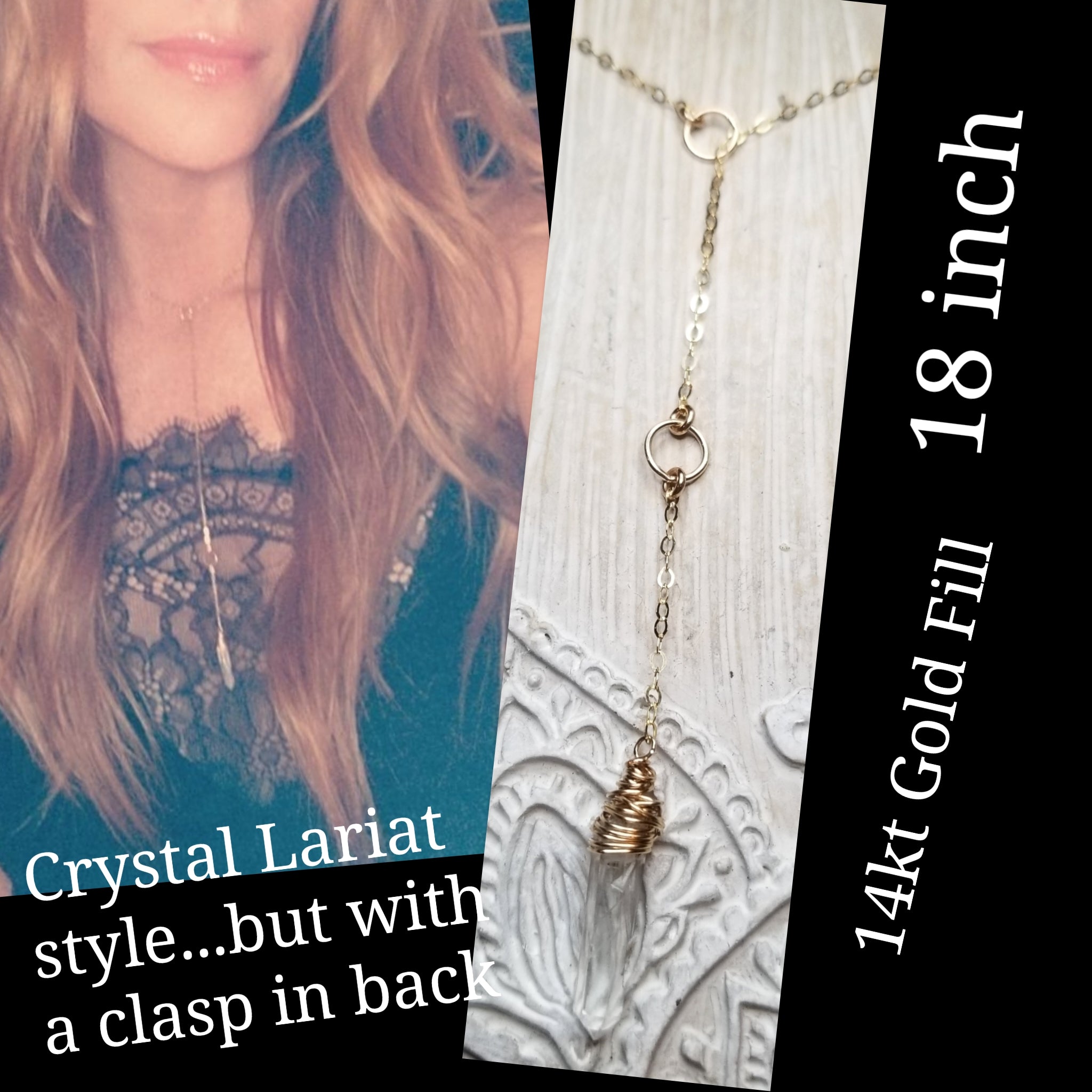 Simple crystal lariat