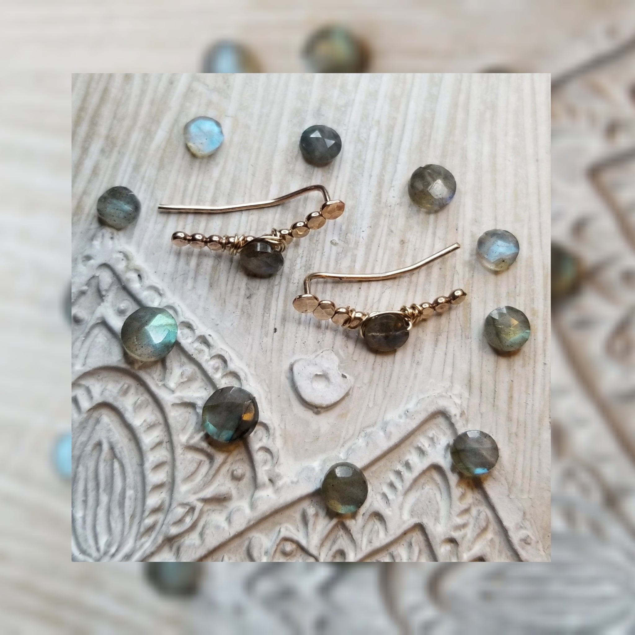 Labradorite Ear climbers