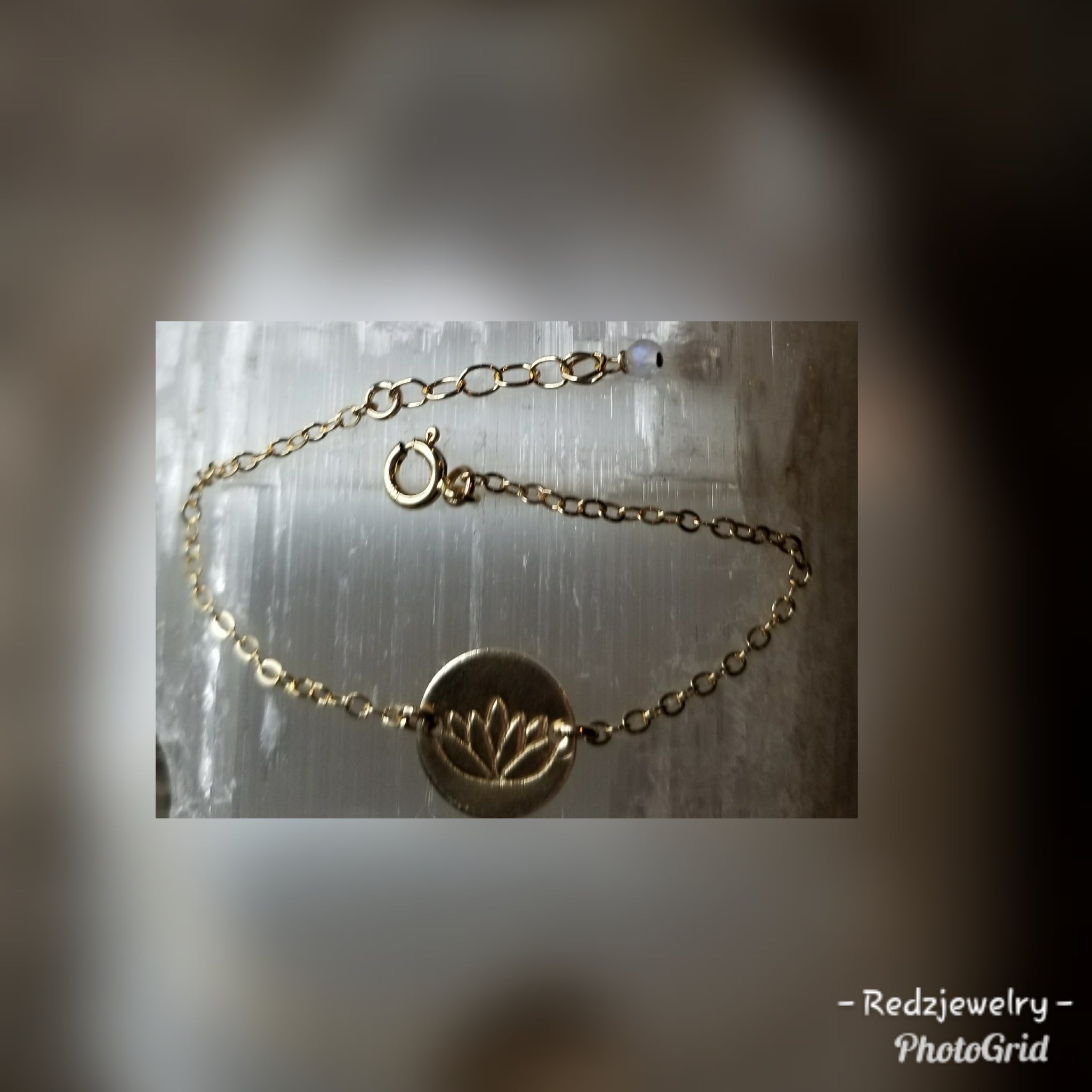 1/2 Inch 12mm Lotus Coin Bracelet