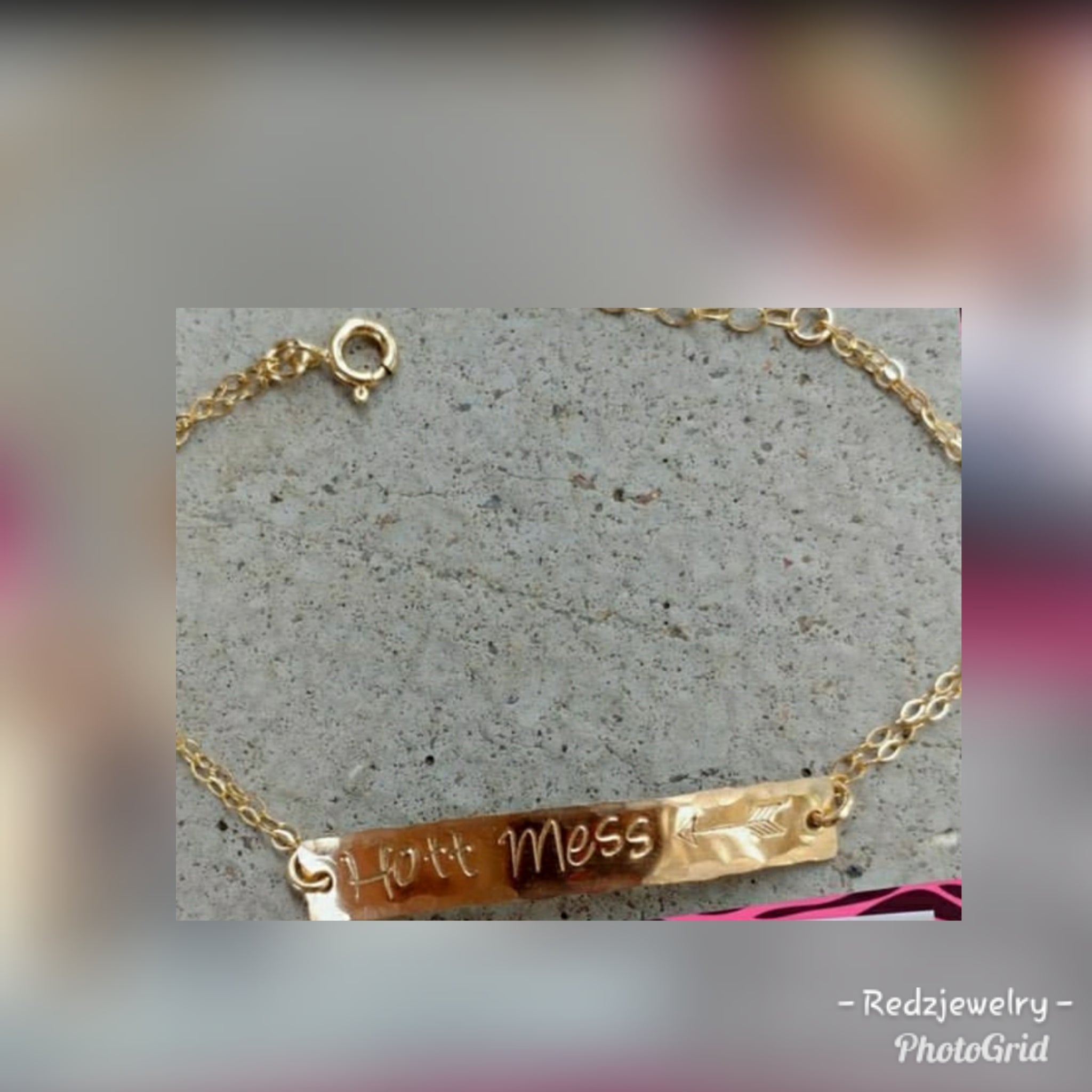 Hott Mess Personalized Bar Bracelet
