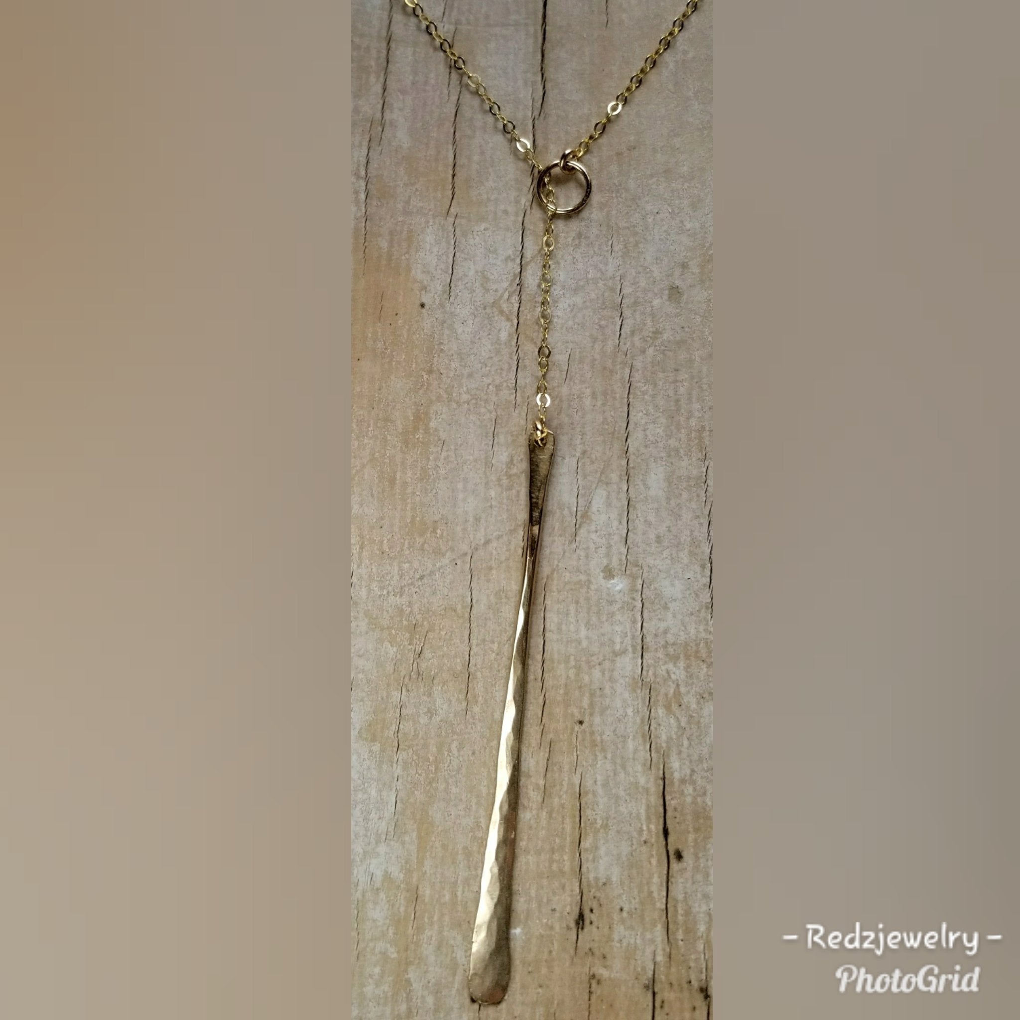 Lariat Bar Drop Necklace