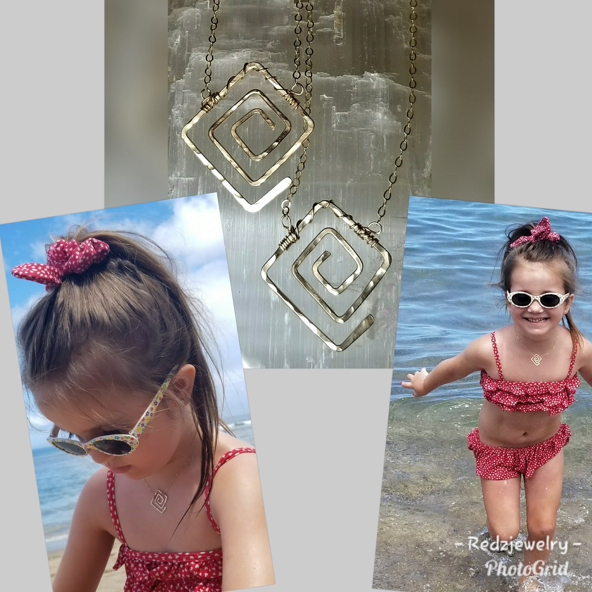 Square Swirl Choker Necklace