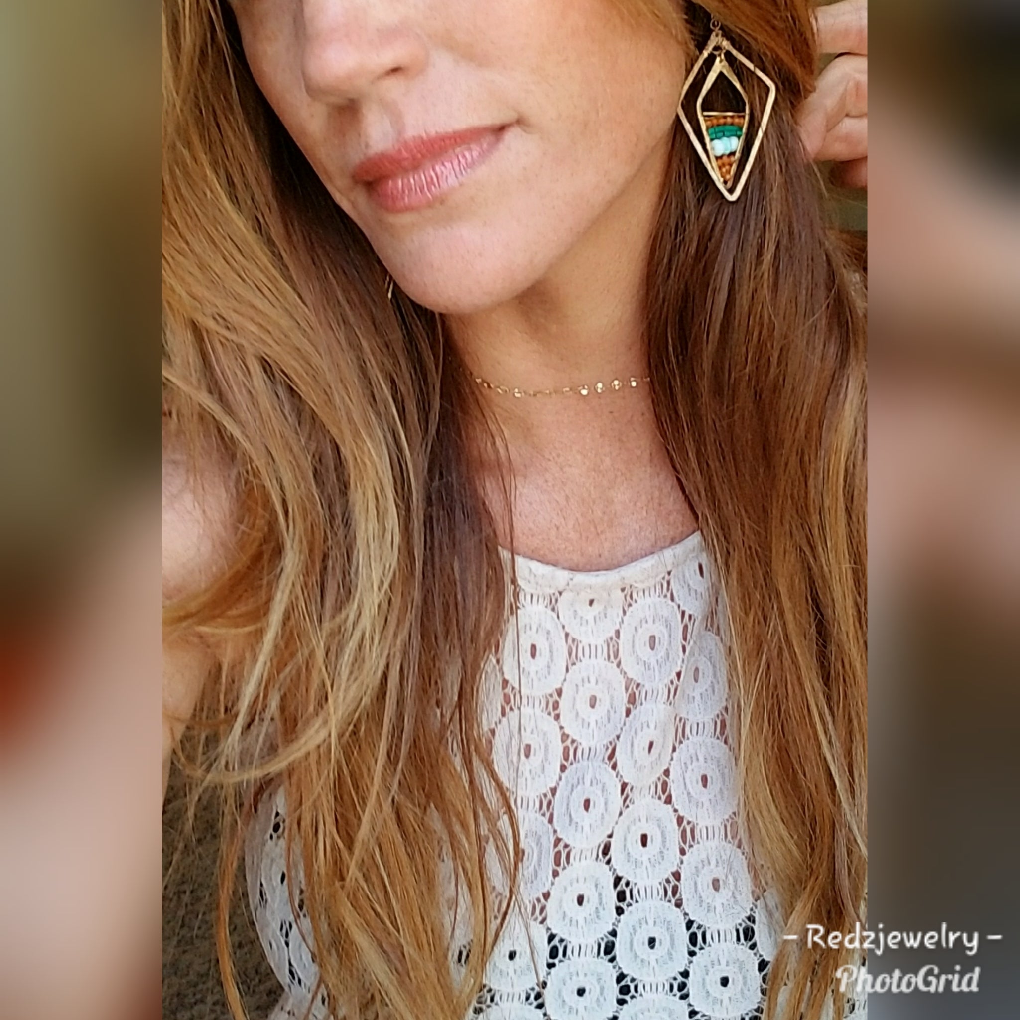 Gemmed up double earrings