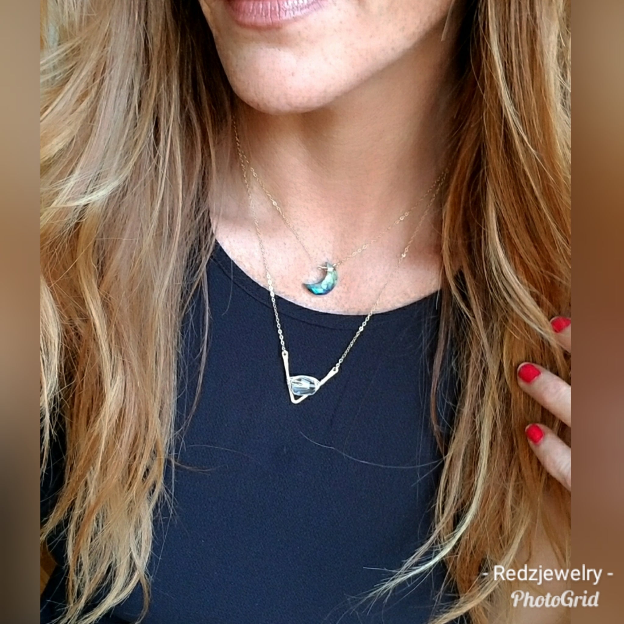 Rock Crystal V necklace