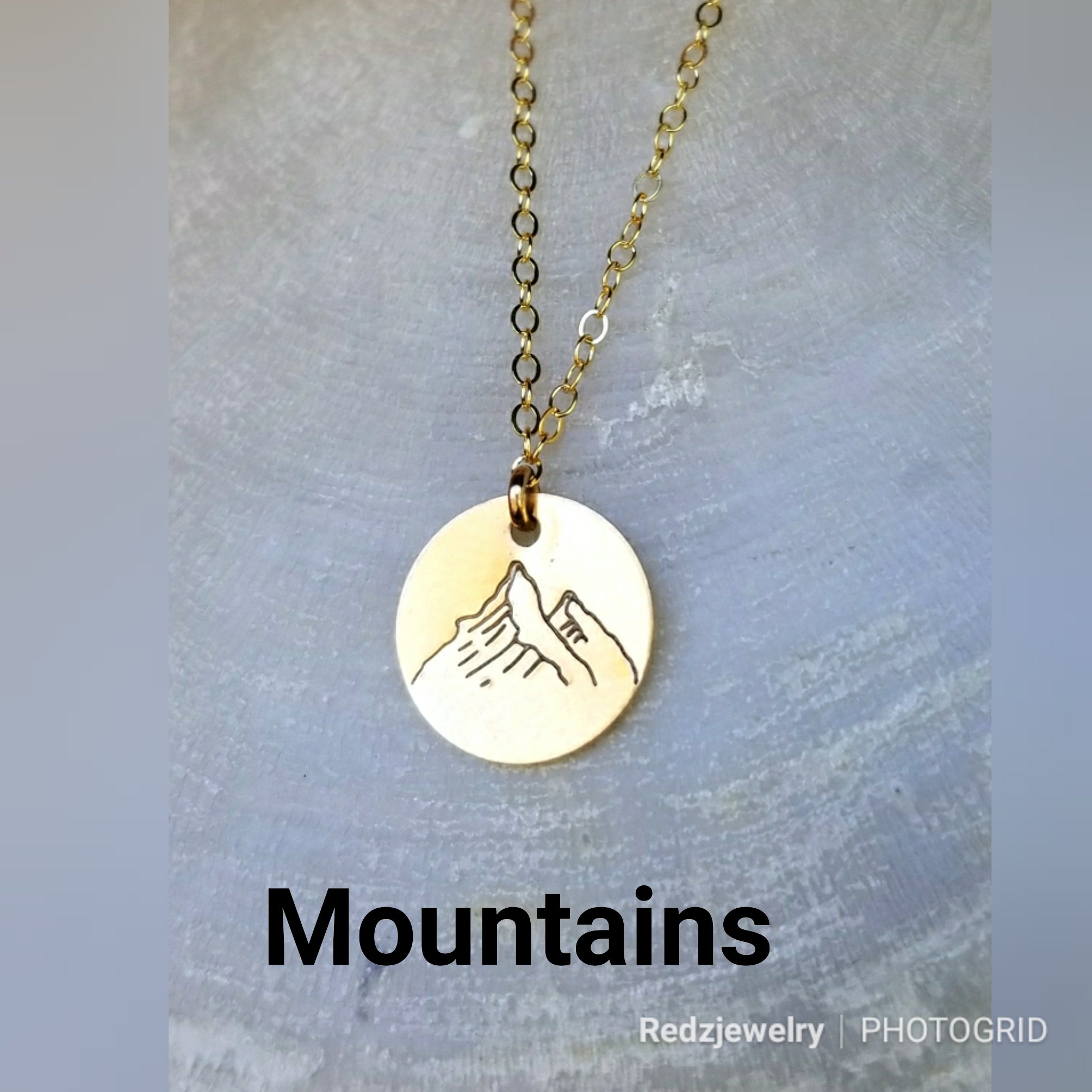 Mountain coin necklace