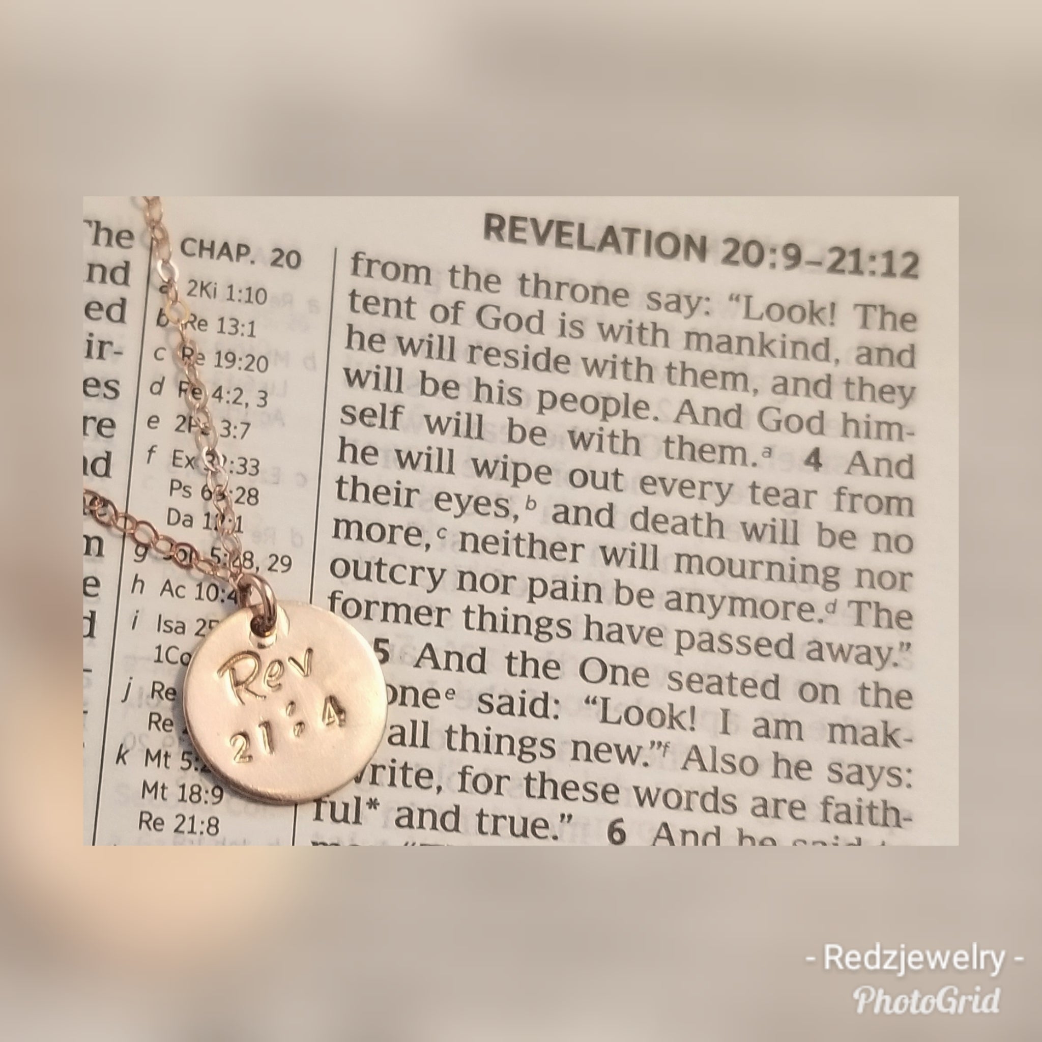 Personalized scripture coin necklace