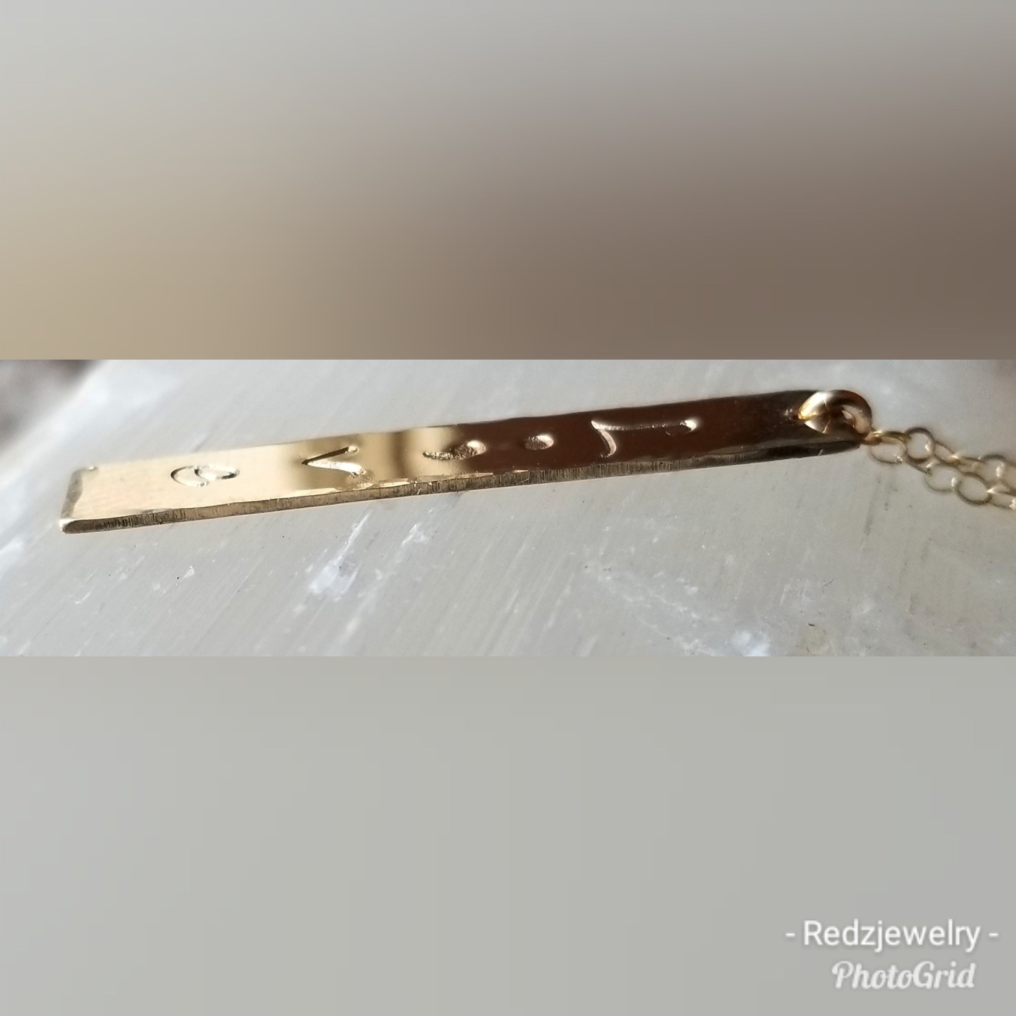 Semicolon LIVE bar necklace