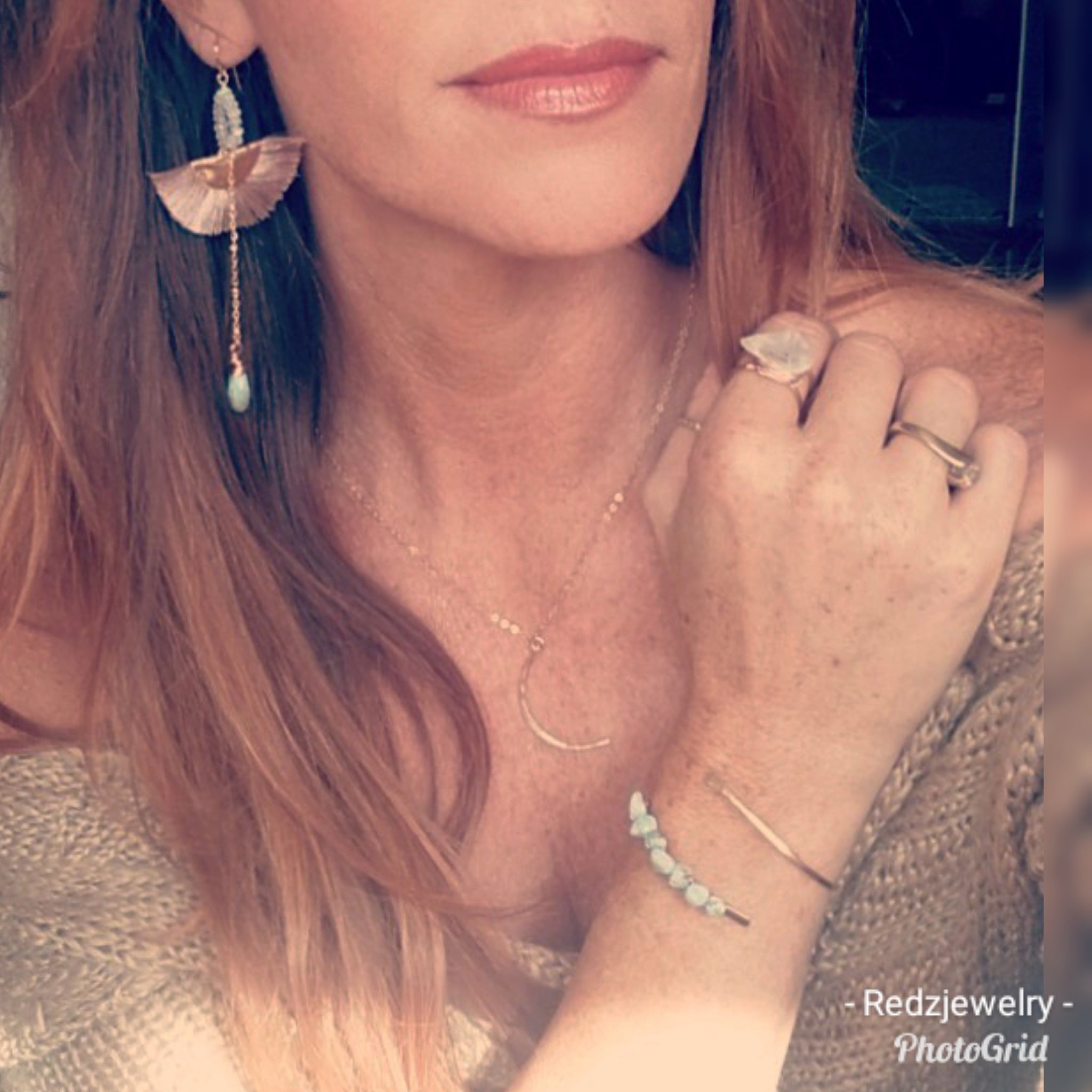 Larimar Wrap Around Cuff Bracelet