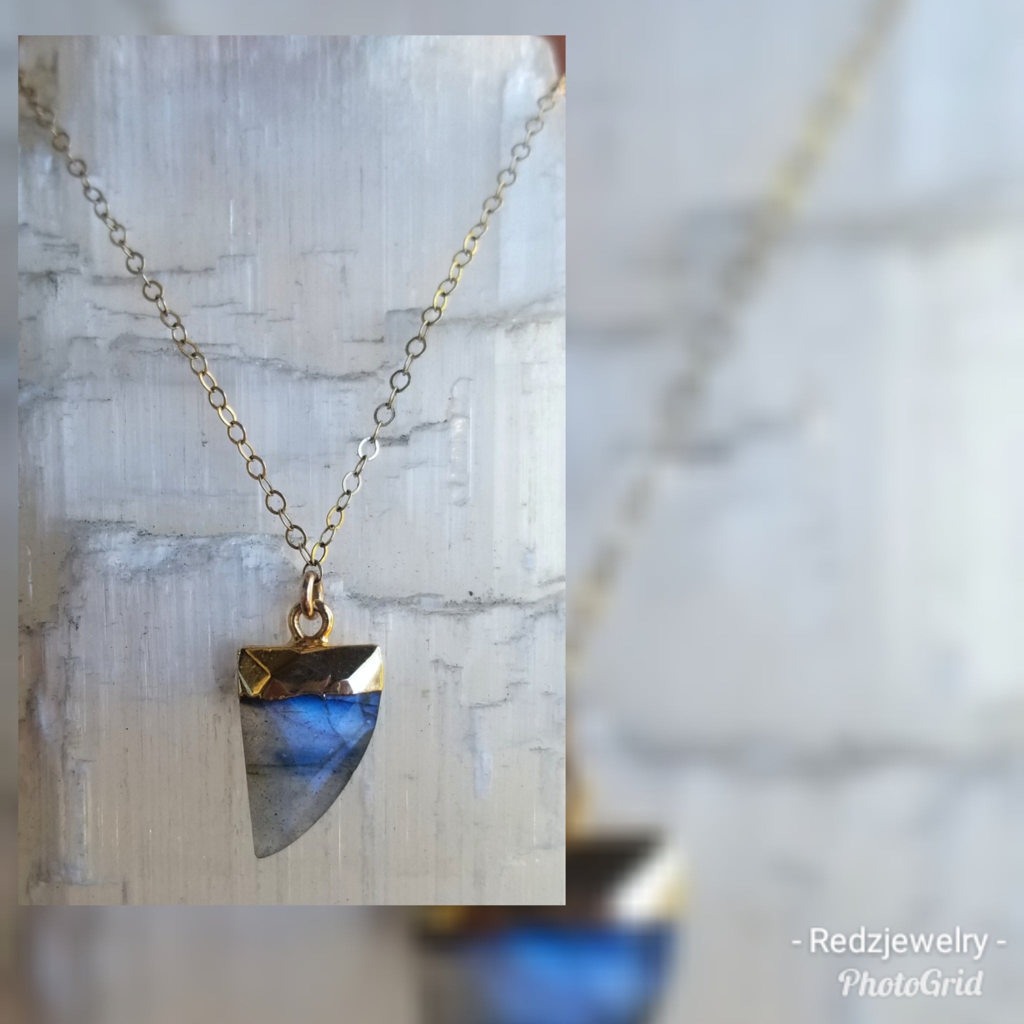 Labradorite Tiger Nail necklace