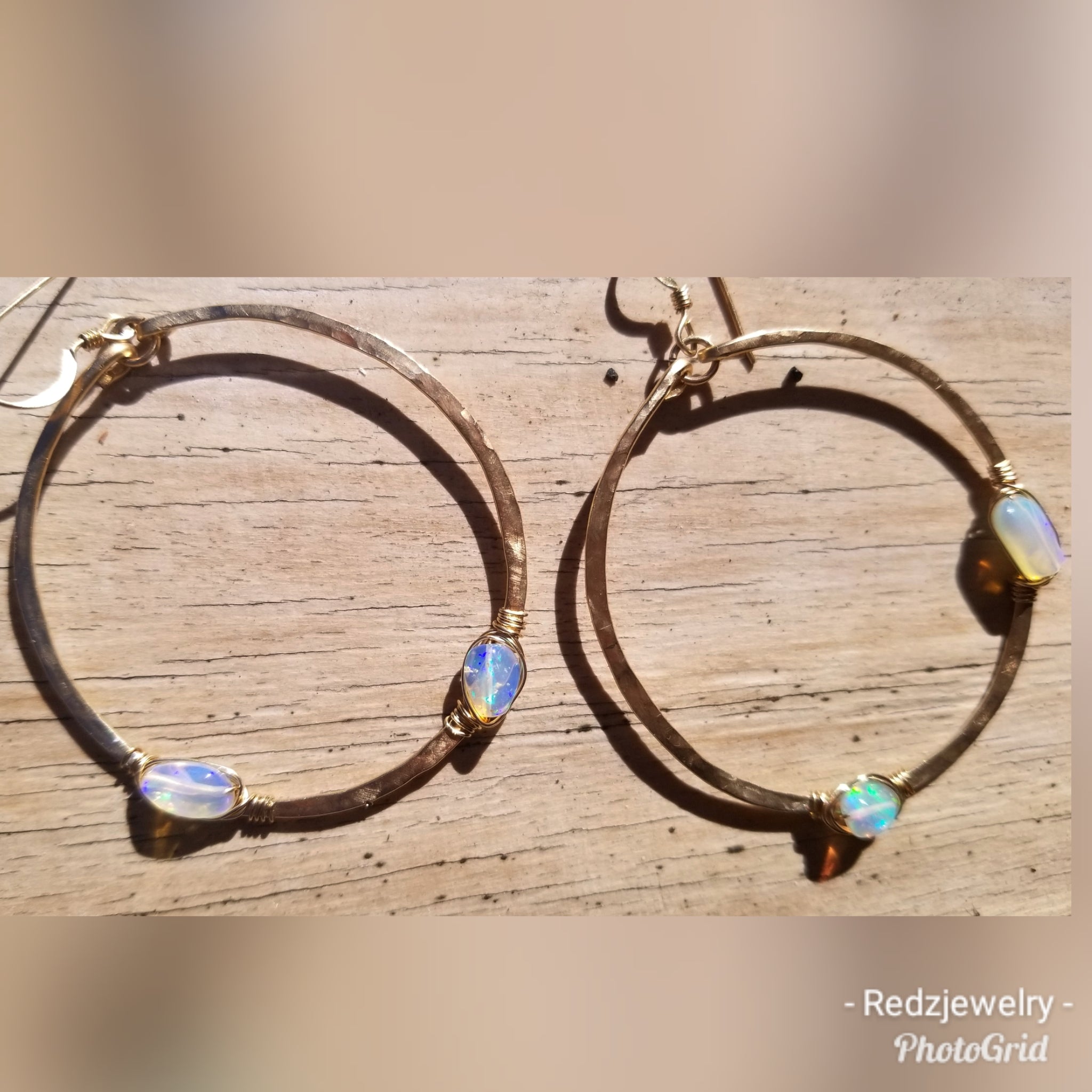 Opal hoops