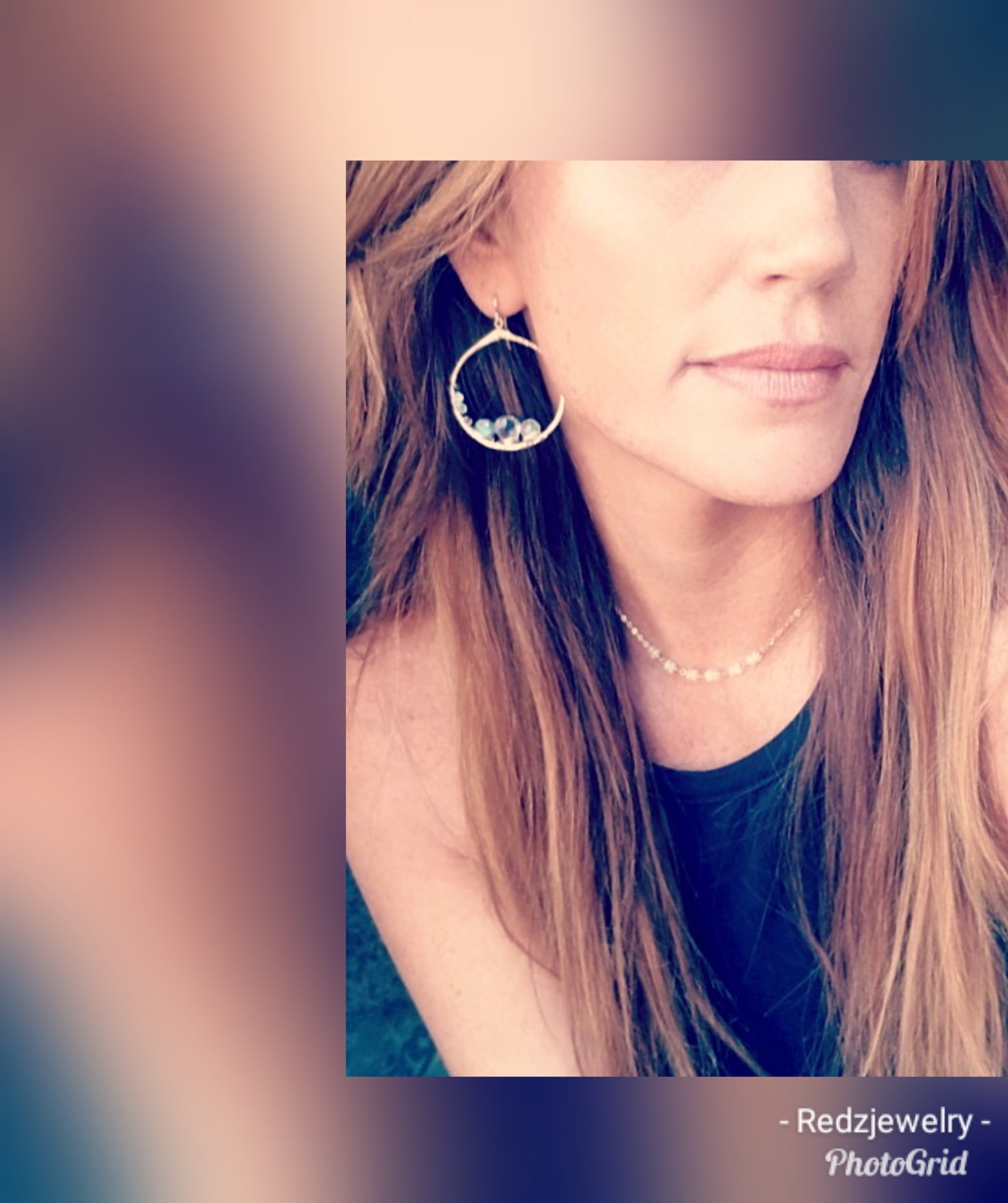 Shades of Blue Hoops