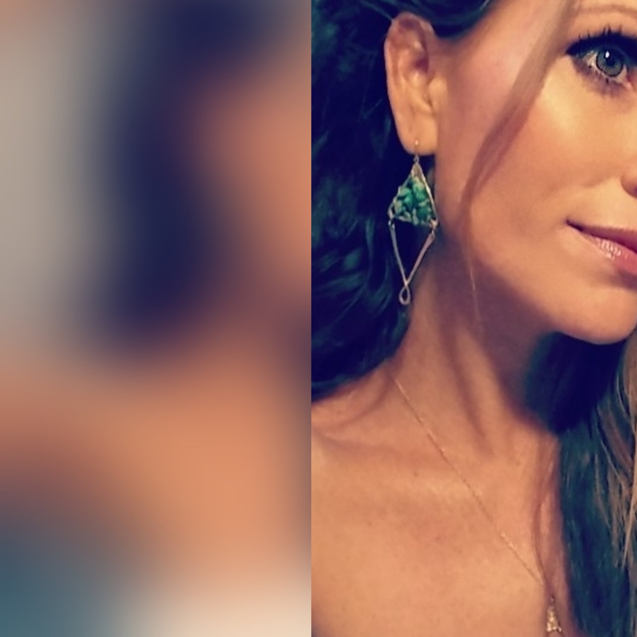 Turquoise Triangle Earrings