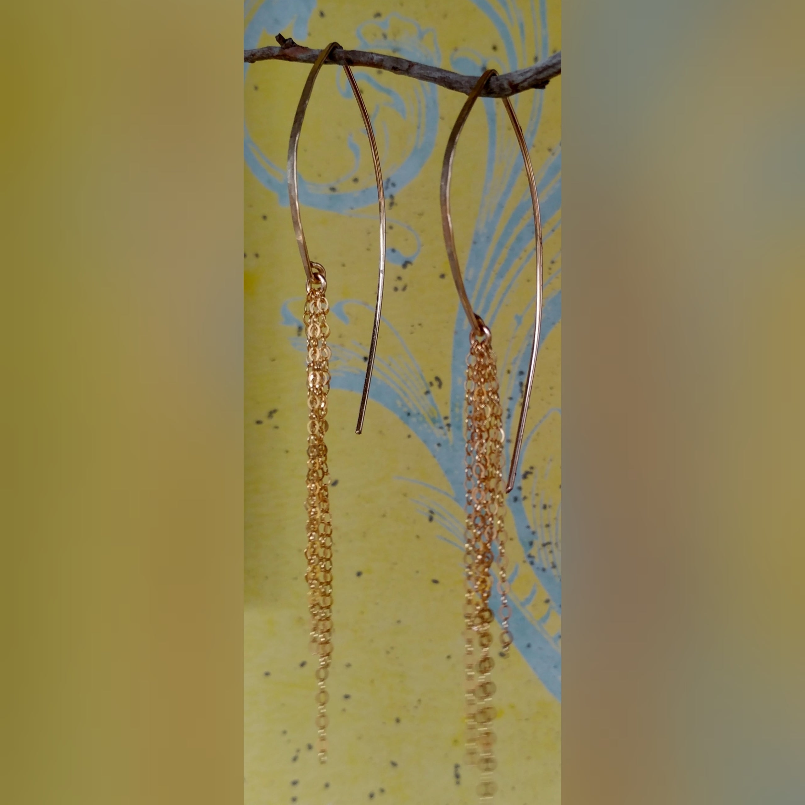 Dangling Chain Threader Earrings