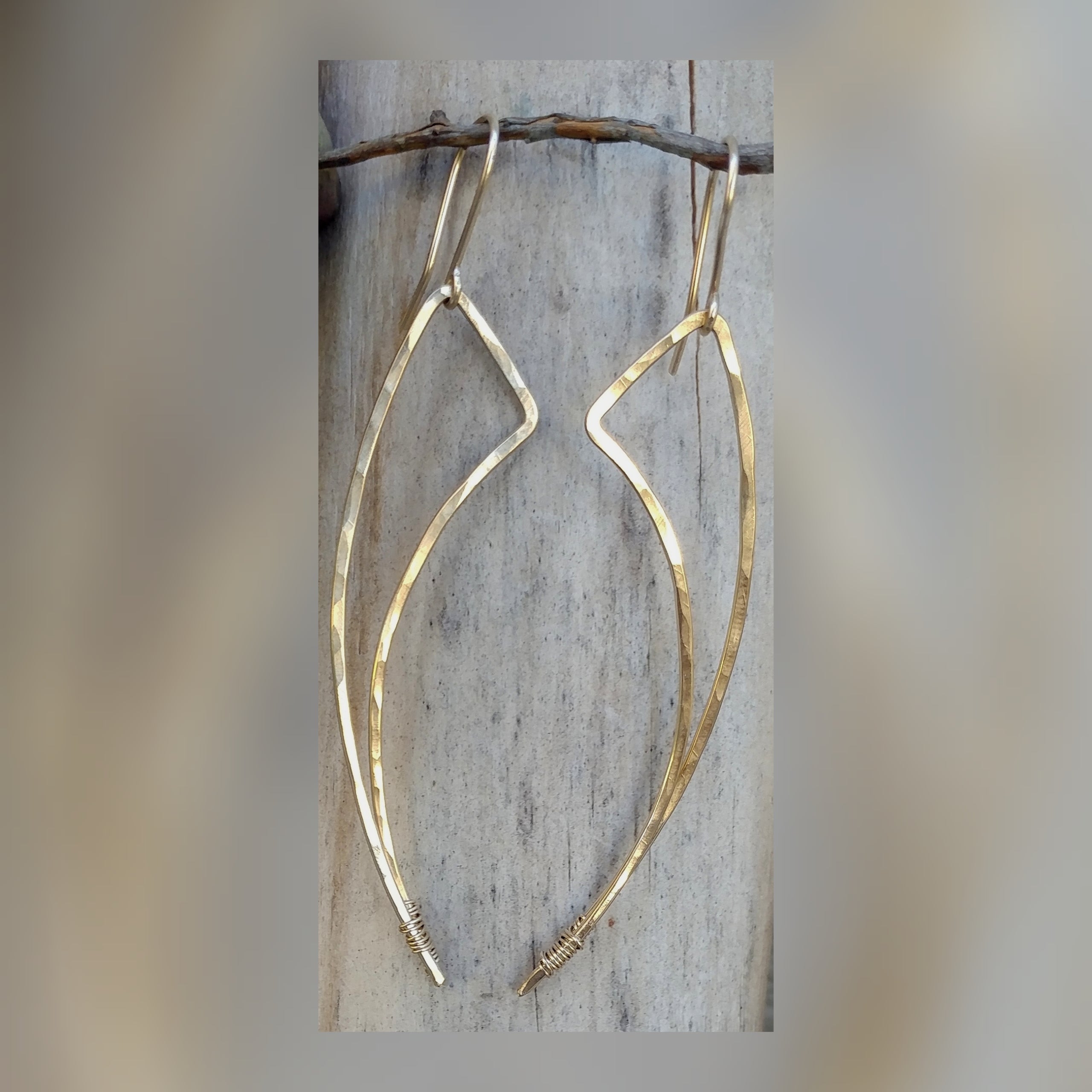 Hammered Eagle Talon Earrings