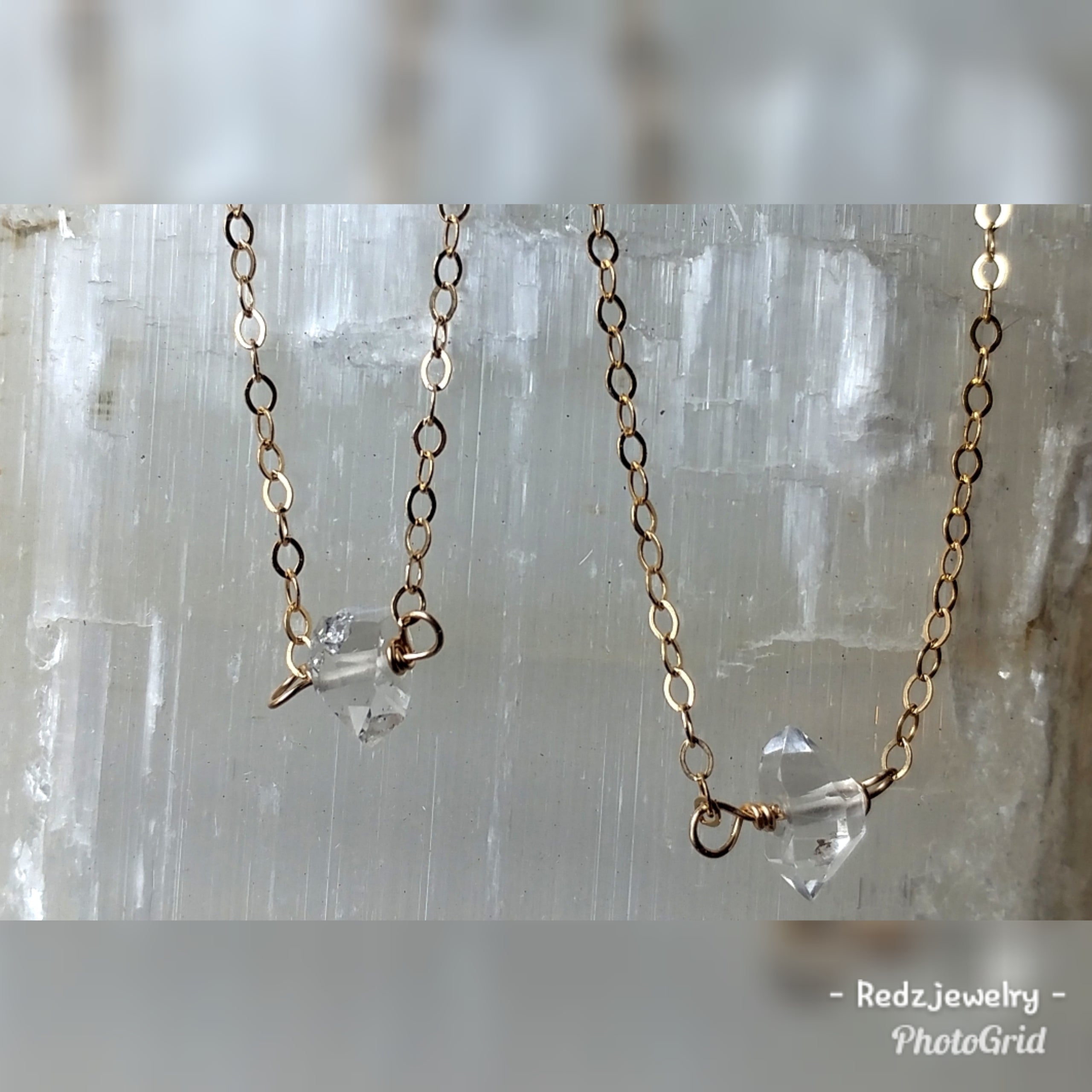 Mommy & Me Herkimer Diamond Necklace Set