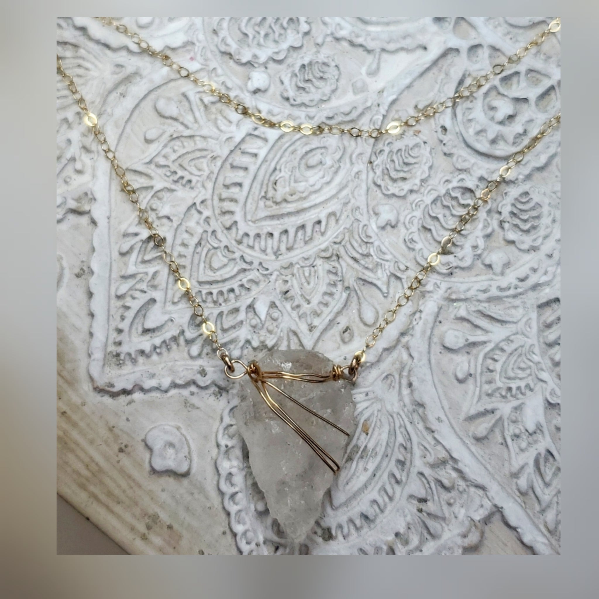 Layered arrow head necklace